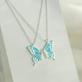thumbnail image 3 of Mother Daughter Butterfly Necklaces, Matching Mommy and Me Butterfly Pendant Necklace Set for 2, Mom Daughter Chain Jewelry, Mother's Day Gift (Silver), 3 of 6