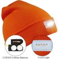 thumbnail image 3 of 4 Pieces Christmas Unisex 5 Led Knitted Winter Flashlight Beanie Cap Knit Men Headlamp Hat, 3 of 7