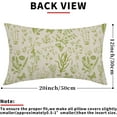 thumbnail image 3 of Spring Lime Green Floral Lumbar Pillow Covers 12x20 Inch Vintage Wild Flower Herbs Plant Butterfly Decorative Pillow Cases Botanical Farmhouse Cushion Covers Home Decor for Sofa Couch Set of 2, 3 of 6