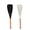 Mix 2pc, variant on Multi-function Spatula Spoon, Cooking Spoon for Nonstick Cookwares, Silicone Salad Spatula Spoon with Wood Handle, Silicone Cooking Utensils for Kitchen for Mixing, Scoop, and Scrape (Black 2pc)
