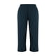 thumbnail image 1 of Pantalones de lino para mujer, Noveno pantalón Color sólido Cintura media Suelto Casual con bolsillos XBTCLXEBCO XXXXXL;Azul marino, 1 of 6