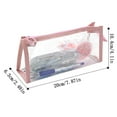 thumbnail image 3 of Anuirheih Pencil Bag with Zipper, Pencil Bag, Pen Bag, Clear Bag, Multifunctional Organizer Bag, Clear Travel Cosmetic Bag, Multifunctional Office, College , Adult Teen Gift(Light-Pink), 3 of 6