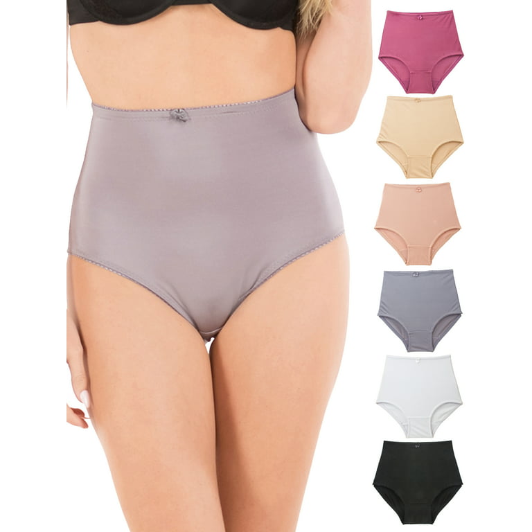 Barbra Lingerie Womens Briefs Underwear Light Tummy Control Panties S-Plus  Size 4 Pack Girdle Panty (Small) at  Women's Clothing store