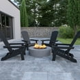 thumbnail image 2 of Flash Furniture Set of 4 Charlestown All-Weather Poly Resin Folding Adirondack Chair in Black, 2 of 9