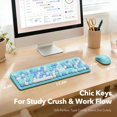 thumbnail image 6 of Wireless Keyboard and Mouse Combo, Typewriter Style Round Keycaps, Full Size Keyboard with Phone Tablet Holder, 2.4GHz USB for Windows PC Laptop, 6 of 8