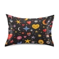 thumbnail image 7 of Yayeee Pillowcase Standard Size Set of 2 Satin Wrinkle Resistant Pillow Case, Moon Pattern, 7 of 7