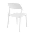 thumbnail image 4 of Luxury Commercial Living 32.75" White Solid Patio Dining Chair, 4 of 8
