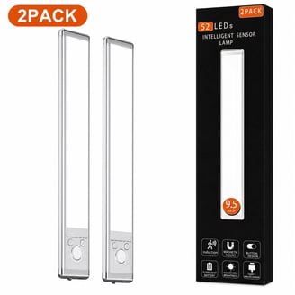 2-Pack Wireless LED Touch Night Light – Battery-Operated, 4 Bright LEDs, Stick-On Mount For Closets, Cabinets & Shelves