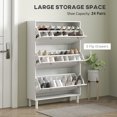 thumbnail image 4 of HOMCOM Shoe Storage Cabinet with Adjustable Shelves White, 4 of 10