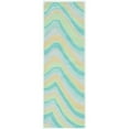 thumbnail image 1 of HomeRoots 354087 2 ft. 3 in. x 7 ft. 6 in. Runner Wool Ocean Area Rug, 1 of 1
