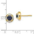 thumbnail image 4 of Primal Gold 14 Karat Yellow Gold Diamond and Sapphire Fancy Earrings, 4 of 4