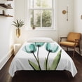thumbnail image 4 of Turquoise Aqua Tulips Tapestry for Bedroom Wall Hanging Tapestry, Pastoral Flower Floral Spring Ceiling Backdrop Tapestries Poster Blanket Wall Decor for Teens Room Living Room Dorm 59" x 90", 4 of 8