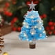 thumbnail image 5 of Mini Christmas Tree Tabletop LED String Ornaments Battery Powered 17.7in Blue Foldable Wooden Base For Bedroom Dorm Office Home Decor Christmas Decoration Festive Season Xmas Tree Stand, 5 of 6