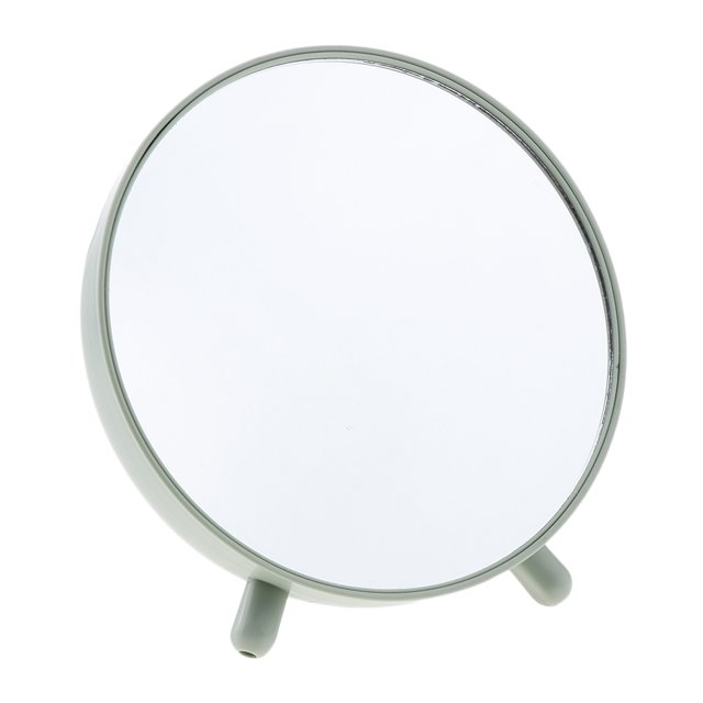 Espejo de maquillaje de escritorio para damas, mujeres y hombres | Marco y soporte de plástico | Perfect viajes / oficina / baño Verde Baoblaze Espejo de maquillaje de escritorio