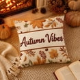 thumbnail image 2 of AuroraX Fall Pumpkin Pillow Covers Thanksgiving Decorative Pillowcase Cute Maple Leaf Rustic Farmhouse Thanksgiving Decorations for Home Yellow, 2 of 7