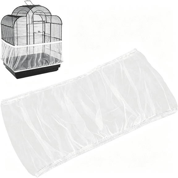 ACDANC Universal Bird Cage Seed Catcher,Seed Catcher Guard Net Cover Nylon Mesh Net Cover,Soft Airy Cage Net Stretchy Skirt for Round Square Cages, Universal Bird Cage Accessories