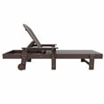 thumbnail image 3 of Laguna Adirondack Poly Reclining Chaise Lounge With Arms & Wheels, Dark Brown, 3 of 11