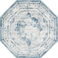 thumbnail image 1 of Unique Loom 3151849 4 x 4 ft. Salle Garnier Sofia Octagon Rug, Blue, 1 of 2