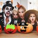 thumbnail image 2 of Halloween Pumpkin Face Stickers - 16 Foam Expressions, 2 of 5