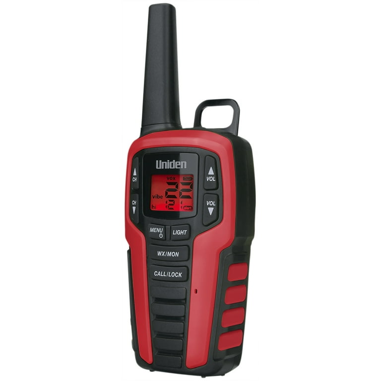 Uniden 40 Mile 22 Channel Two-Way Radios, Black & Red (3 Uniden 40 Mile 22 Channel Two-Way Radios, Black & Red (3