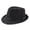 Black, variant on Straw Trilby Fedora Hat for Men-1920s Felt Panama Hat Short Brim Summer Sun Visor Hat with Ribbon