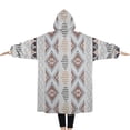 thumbnail image 2 of Oversized Wearable Blanket Hoodie,Colorful Geometric Diamond Pattern Sherpa Blanket Hoodie with Super Pockets,Super Warm Fuzzy Pullover for Women & Men, 2 of 6