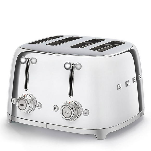 Tostador Smeg 4 Rebanadas Interfaz Multifunción Color Cromo