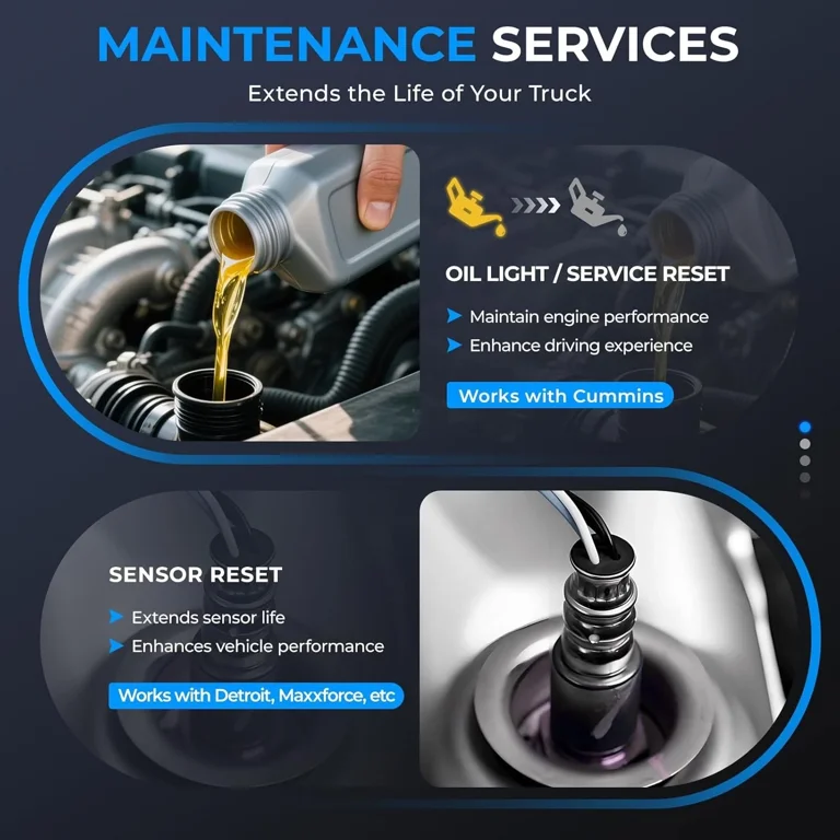 ANCEL Bluetooth Heavy Duty Truck Scanner, Diesel Scanner Diagnostic Tool Dpf Regen Reset Cummins Caterpillar Engine 12v Bst100 Car Battery Tester