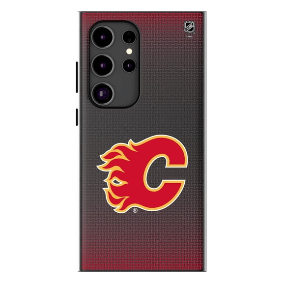 Keyscaper Calgary Flames Linen Galaxy Magnetic Bump Case
