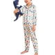 thumbnail image 4 of Conjunto de pijamas de seda de manga larga para niños y niñas, ropa de casa Unisex, traje de dormir de satén de Navidad, otoño, 4 of 4
