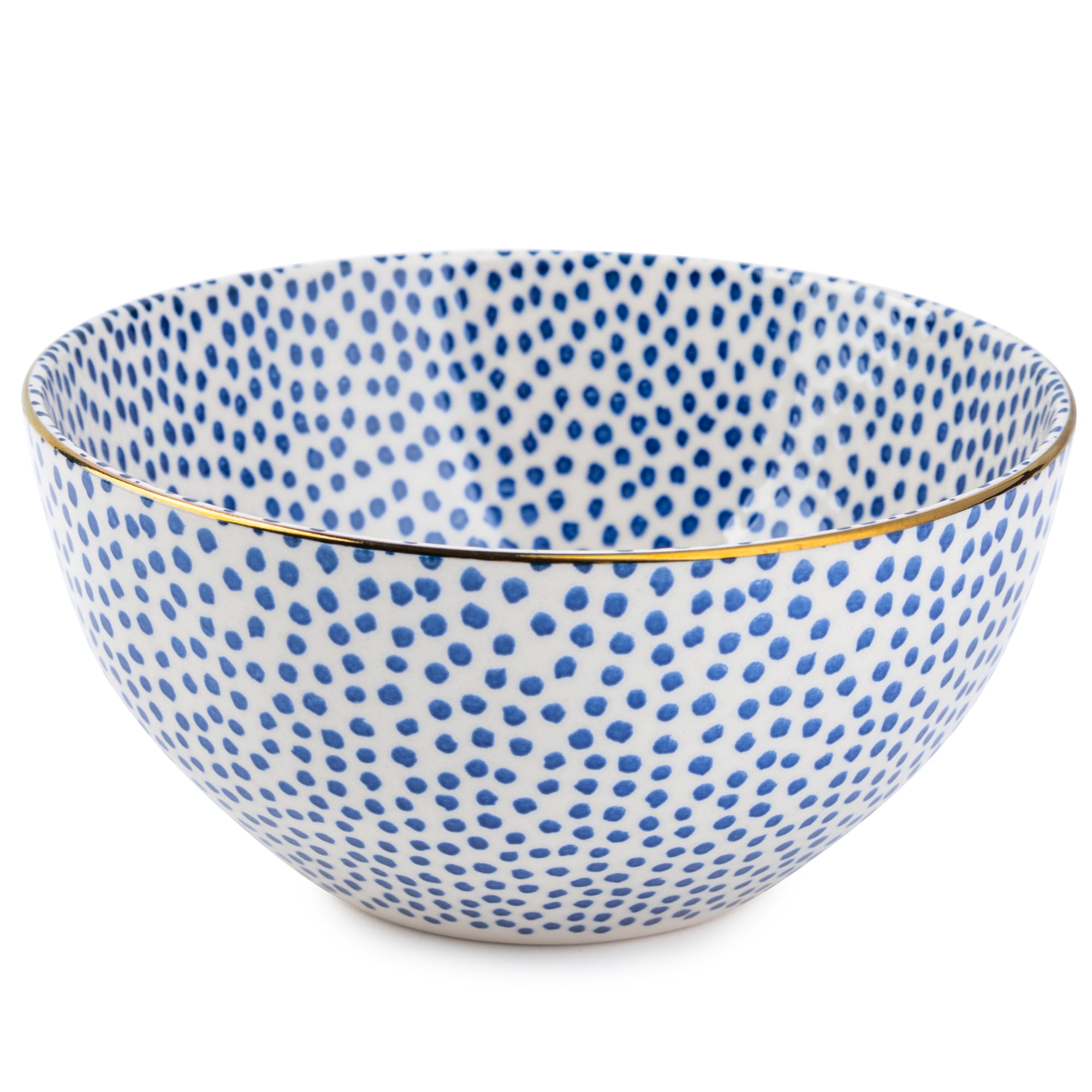 (3 pack) Thyme & Table Dot 12-Piece Ceramic Dinnerware Set Blue