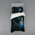 thumbnail image 2 of Ambesonne Colorful Bedding Set 4 Pcs, Cheshire Cat in Forest, Queen, Multicolor, 2 of 3