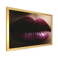 thumbnail image 2 of Designart 'Close-Up Of Woman Plump Lips With Glitter' Modern Framed Art Print, 2 of 4