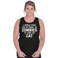 thumbnail image 3 of Push You into Zombies to Save My Cat Tank Top T Shirts Men Women Brisco Brands S, 3 of 6