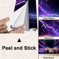thumbnail image 4 of Peel and Stick Wallpaper Neon Nebula Exploring 3D Modern High Empty Space Purple Glowing Light Modern Art Wall Mural Decor Self Adhesive and Removable 100in x 144in, 4 of 8