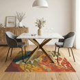 thumbnail image 3 of ODIKA 5'x7' Warm Earth Tones Autumn Serenity Washable Area Rug Nature Inspired Landscape Artistry for Small Living Room, Bedroom, Easy Care, Non-Shedding, Pet Friendly, 3 of 7
