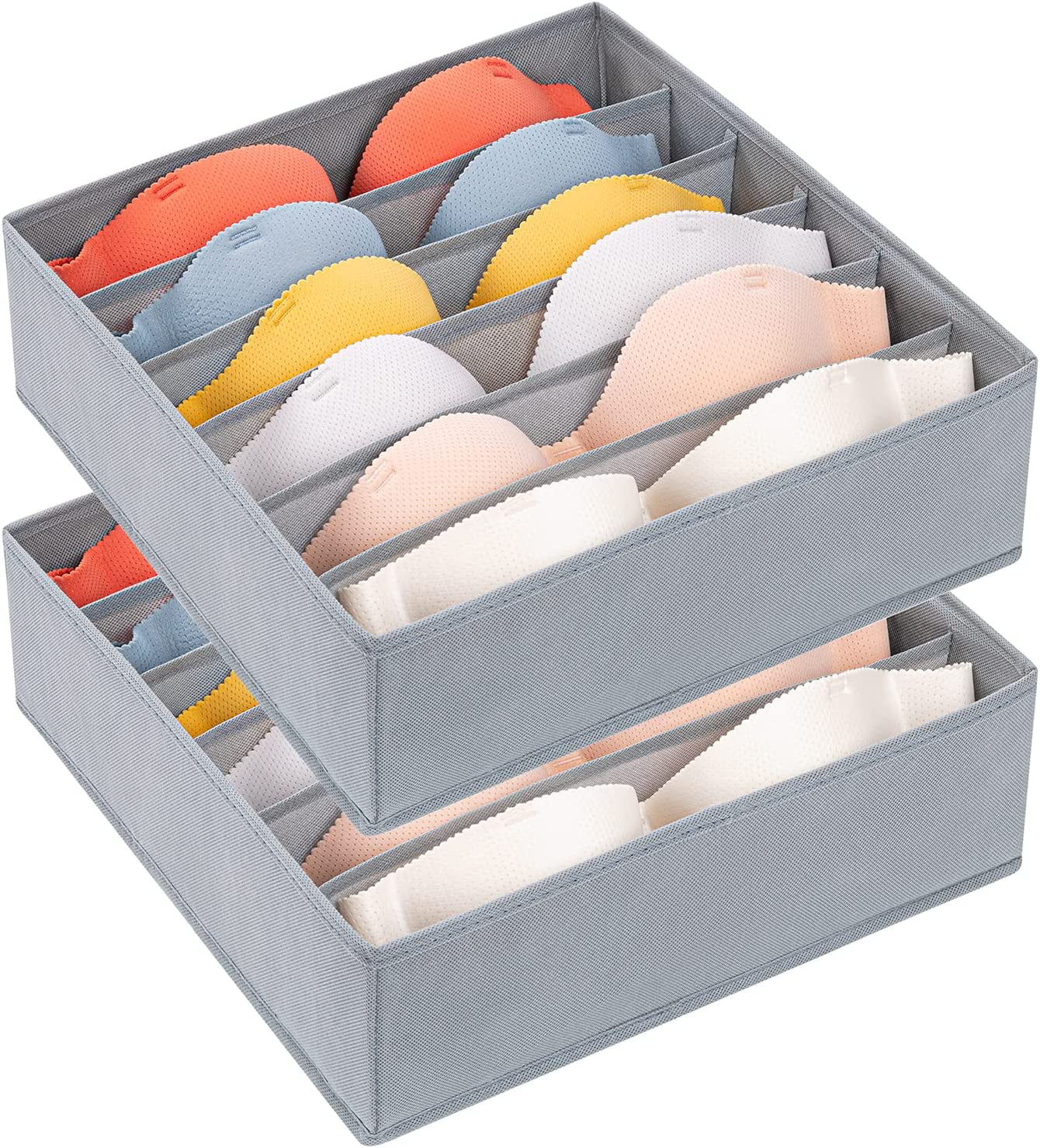 6Pcs Underwear Bra Socks Ties Drawer Storage Organizer Boxes Closet Divider Tidy 