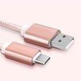 thumbnail image 3 of 1 Meter Type-C Woven Mobile Phone charge wire Phone Data Cable Charging Line Cord 2 in 1 Fast Charging Data Transfer, 3 of 8