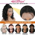 thumbnail image 5 of 4x4 Short Bob Body Wave Lace Front Wigs Human Hair For Women Nature Black Hd Transparent Lace, 5 of 10