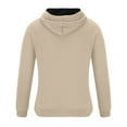 thumbnail image 3 of Ecqkame Full Zip Sweatshirts for Men Hooded Casual Winter Long Sleeve Zip Up Knit Sweater Lightweight Sweatshirt B-Khaki XXXL on Clearance, 3 of 3