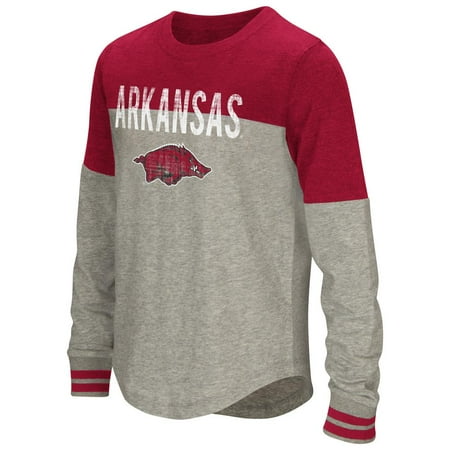 Arkansas Girl - Youth Girls' Baton Arkansas Razorback Long Sleeve Shirt