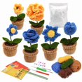 thumbnail image 1 of Kit de crochet para principiantes, kit de flores en maceta de crochet, kit completo de crochet para principiantes adultos con instrucciones paso a paso, 1 of 5