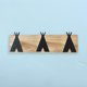 thumbnail image 5 of Ganchos para Ropa, Organizador para Colgar en La Pared, Toallero Decorativo para Puerta, Estante para Colgar Toallas de Abrigo Detrás de La Puerta Negro Macarena Ganchos para puertas, 5 of 6