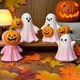 thumbnail image 6 of BooBubble Halloween Cute Pink Ghost Figurine, 4.72in Halloween Decorations, Cute Ghost Tabletop Ornaments, 6 of 6