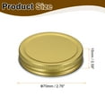 thumbnail image 2 of 6pcs Mason Jar Lids 2.76" Tinplate Leak-proof Mason Canning Covers, Gold, 2 of 7