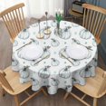 thumbnail image 2 of Fall Pumpkin Round Tablecloth 60" X 60",Wrinkle Wipeable Table Cloth for Kitchen Dining Room Picnic Patio Party, 2 of 5