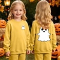 thumbnail image 2 of NIEWTR Halloween Shirt for Toddler Boy Girl Pumpkin Ghost Face Crewneck Short Sleeve Tshirt for Kid Halloween Clothes Top(5-6 Years), 2 of 9