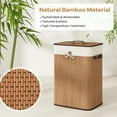 thumbnail image 6 of LYYHTY 72L Bamboo Laundry Hamper with Lid, Rectangular Detachable Liner Storage Basket for Small Spaces (Bedroom/Laundry Room/Bathroom)​,Bamboo, 6 of 9