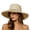 Khaki, variant on Sun Straw Hat Wide Brim UPF 100 Plus Raffia Beach Hat with Tulip Flowers Fringe Edge for Women Summer Vocation