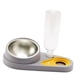 thumbnail image 1 of Perro Gato Tazón doble Comida Tazón de agua Inclinado Anti derrame Alimentador Arco Durable beber Tazón Extraíble Práctico Conveniente Ligero Gris, 1 of 8